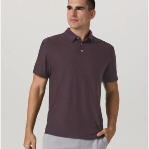Vuori Strato Tech Polo In Raisin Heather Men's Work Wear Casual Going Out Size S